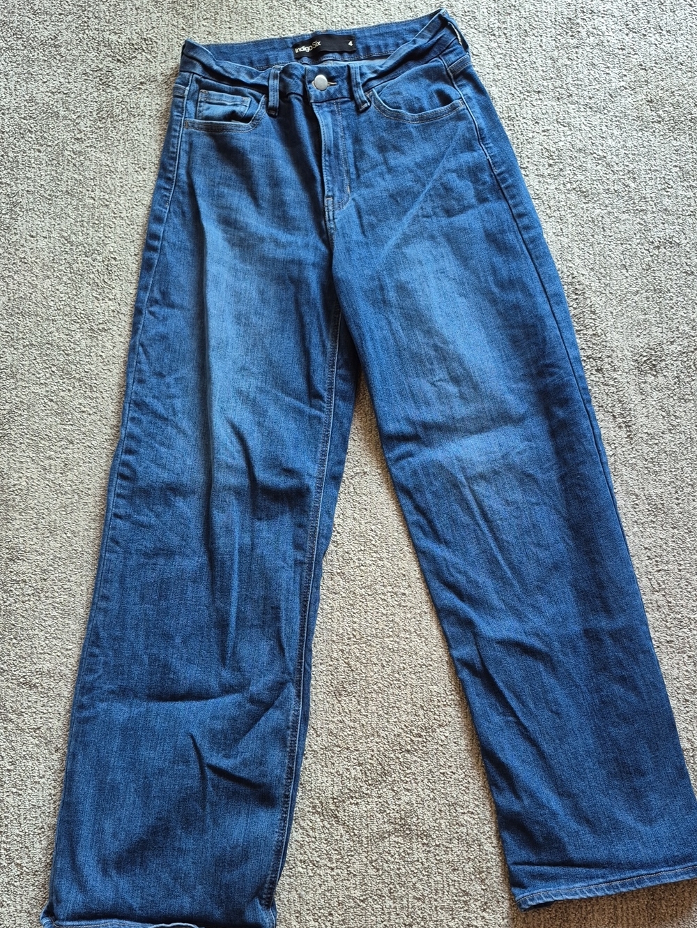 Indigo Women's Wide-Leg Jeans in Classic Blue